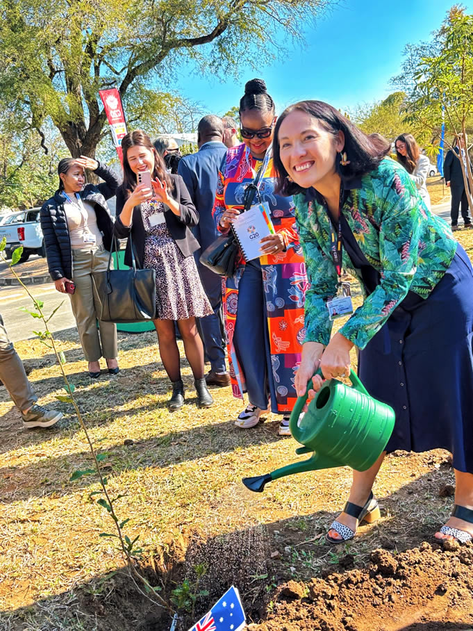 Planting South African indigenous trees with G20 South Africa member states - Australia